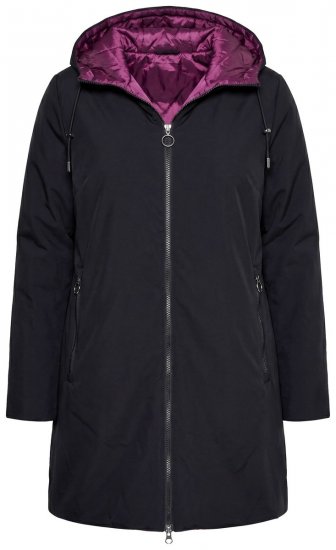 Ulla Popken 841398 Abrigo Negro - Abrigos - Abrigos de talla grande