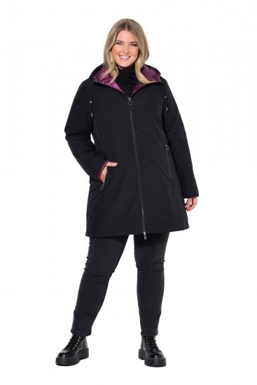 Ulla Popken 841398 Abrigo Negro - Abrigos - Abrigos de talla grande