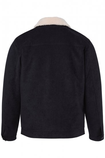 Men+ 545 Chaqueta con cuello teddy Negro - Chaquetas - Chaquetas Tallas Grandes 2XL-8XL