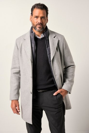 JP1880 841583 Abrigo de lana con forro desmontable Gris - Chaquetas - Chaquetas Tallas Grandes 2XL-8XL