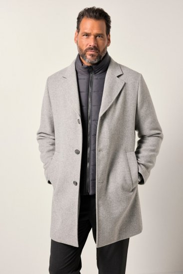 JP1880 841583 Abrigo de lana con forro desmontable Gris - Chaquetas - Chaquetas Tallas Grandes 2XL-8XL