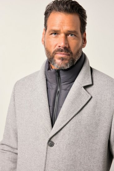 JP1880 841583 Abrigo de lana con forro desmontable Gris - Chaquetas - Chaquetas Tallas Grandes 2XL-8XL