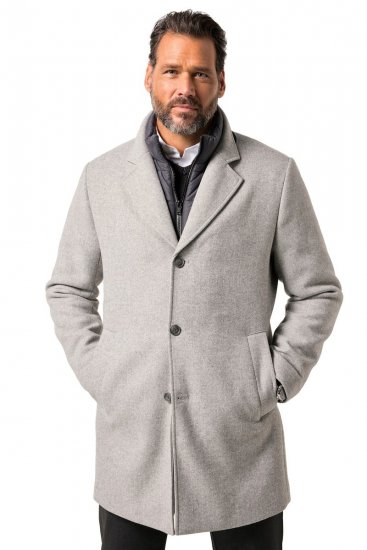 JP1880 841583 Abrigo de lana con forro desmontable Gris - Chaquetas - Chaquetas Tallas Grandes 2XL-8XL