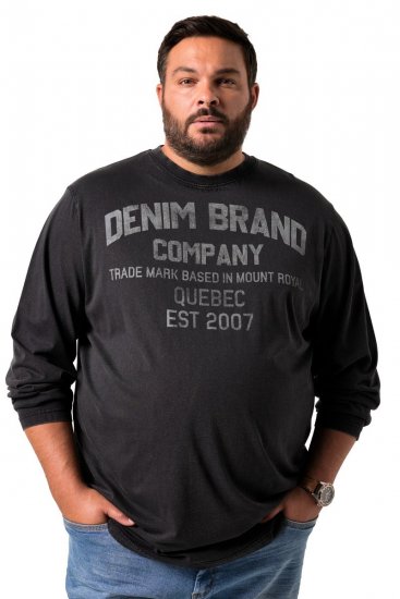 Men+ 612 Camiseta manga larga Denim Brand Company Negro - Camisetas - Camisetas - 2XL-14XL