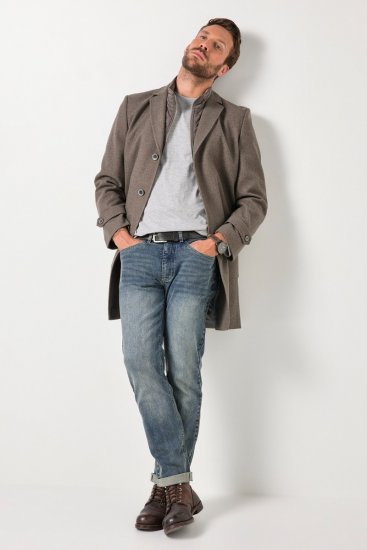 JP1880 Coat Flexnamic Quilted Insert Grey TALL - TALL chaquetas - Chaquetas TALL para hombre alto