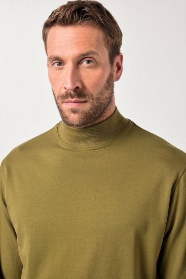 JP1880 Sweatshirt Stand-up Collar Smooth Fabric Dark Olive - Sudaderas - Sudaderas 2XL-12XL