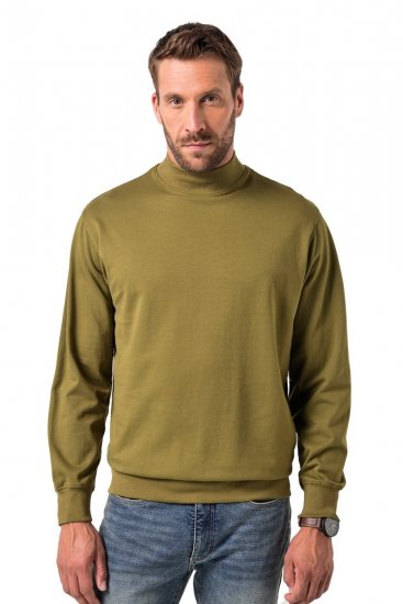 JP1880 Sweatshirt Stand-up Collar Smooth Fabric Dark Olive - Sudaderas - Sudaderas 2XL-12XL