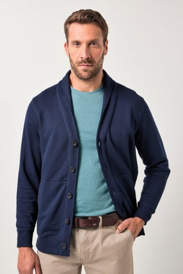JP1880 Sweat Jacket Shawl Collar Navy - Sudaderas - Sudaderas 2XL-12XL