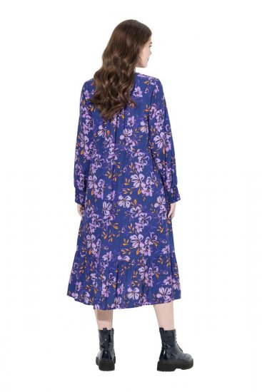 Ulla Popken 841873 Vestido midi de flores Azul marino - Vestidos midi - Vestidos midi de talla grande