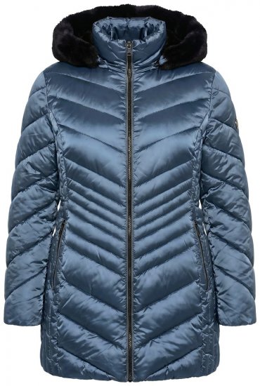 Ulla Popken 842013 Chaqueta acolchada Azul denim - Chaquetas - Chaquetas para mujer en tallas grandes
