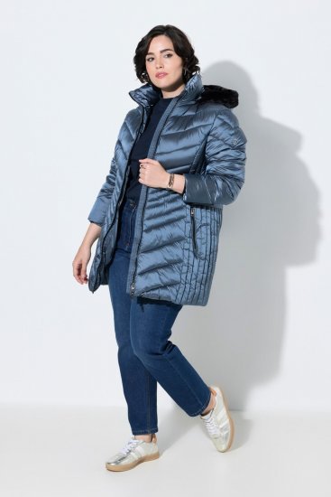 Ulla Popken 842013 Chaqueta acolchada Azul denim - Chaquetas - Chaquetas para mujer en tallas grandes