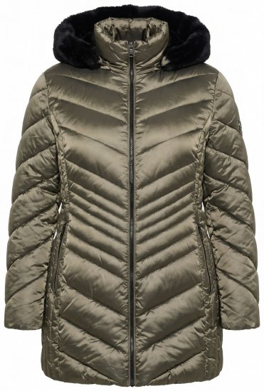 Ulla Popken 842013 Chaqueta acolchada Marrón claro - Chaquetas - Chaquetas para mujer en tallas grandes