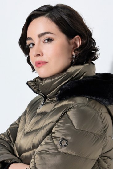 Ulla Popken 842013 Chaqueta acolchada Marrón claro - Chaquetas - Chaquetas para mujer en tallas grandes