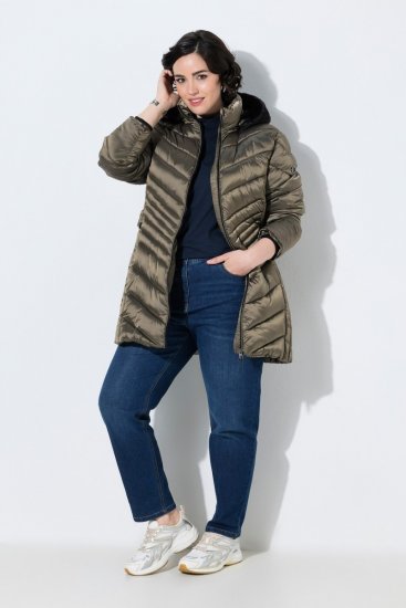 Ulla Popken 842013 Chaqueta acolchada Marrón claro - Chaquetas - Chaquetas para mujer en tallas grandes