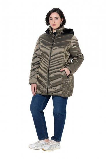 Ulla Popken 842013 Chaqueta acolchada Marrón claro - Chaquetas - Chaquetas para mujer en tallas grandes