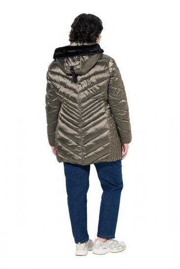 Ulla Popken 842013 Chaqueta acolchada Marrón claro - Chaquetas - Chaquetas para mujer en tallas grandes