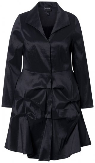 Ulla Popken 842028 Blazer peplum con pliegues Negro - Blazers - Blazers en tallas grandes para mujer