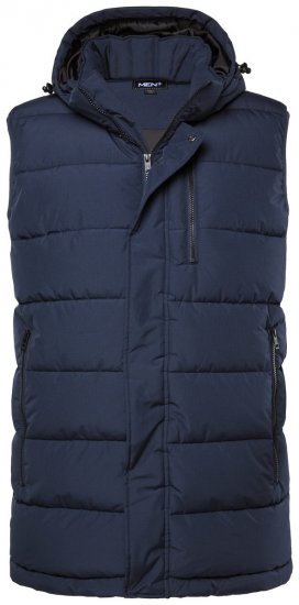 Men+ 433 Chaleco acolchado con capucha Azul marino - Chaquetas - Chaquetas Tallas Grandes 2XL-8XL