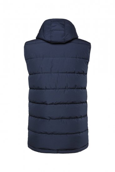 Men+ 433 Chaleco acolchado con capucha Azul marino - Chaquetas - Chaquetas Tallas Grandes 2XL-8XL