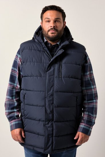 Men+ 433 Chaleco acolchado con capucha Azul marino - Chaquetas - Chaquetas Tallas Grandes 2XL-8XL