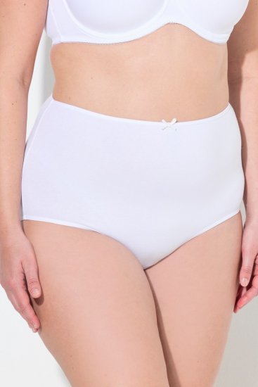 Ulla Popken 842435 Bragas de talle alto pack de 3 Blanco - Bragas - 