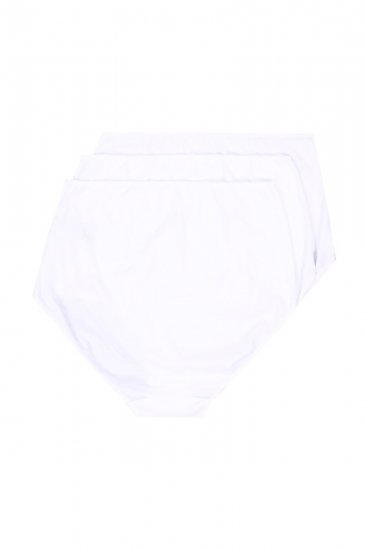 Ulla Popken 842435 Bragas de talle alto pack de 3 Blanco - Bragas - 