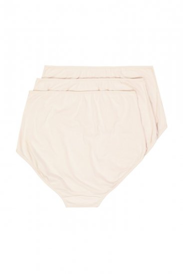 Ulla Popken 842435 Bragas de talle alto pack de 3 Beige - Bragas - 