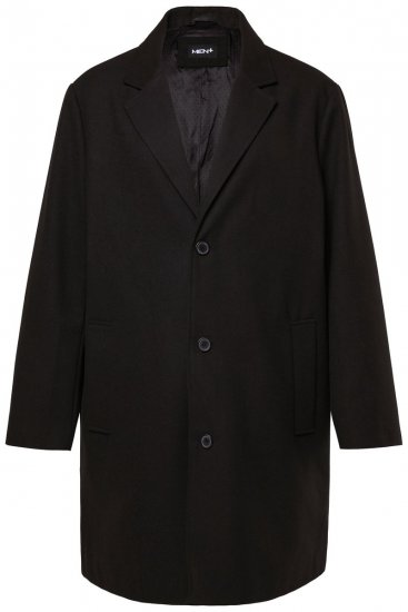 Men+ 482 Abrigo repelente al agua con aspecto de lana Negro - Chaquetas - Chaquetas Tallas Grandes 2XL-8XL
