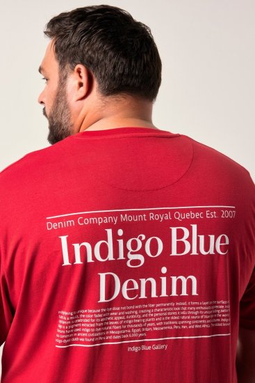 Men+ 500 Camiseta Indigo Blue Denim Rojo oscuro - Camisetas - Camisetas - 2XL-14XL