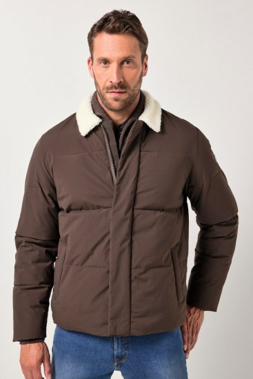 JP1880 842508 Chaqueta con cuello teddy Avellana - Chaquetas - Chaquetas Tallas Grandes 2XL-8XL