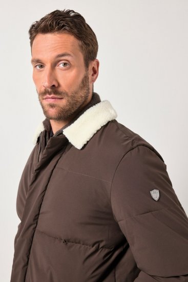 JP1880 842508 Chaqueta con cuello teddy Avellana - Chaquetas - Chaquetas Tallas Grandes 2XL-8XL