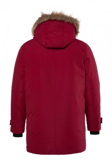 Men+ 619 Parka funcional con capucha de pelo sintético Burdeos - Chaquetas - Chaquetas Tallas Grandes 2XL-8XL