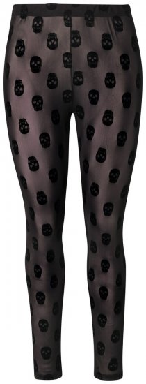 Ulla Popken 842886 Leggings de media con estampado Negro - Medias & calcetines - 