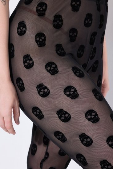 Ulla Popken 842886 Leggings de media con estampado Negro - Medias & calcetines - 