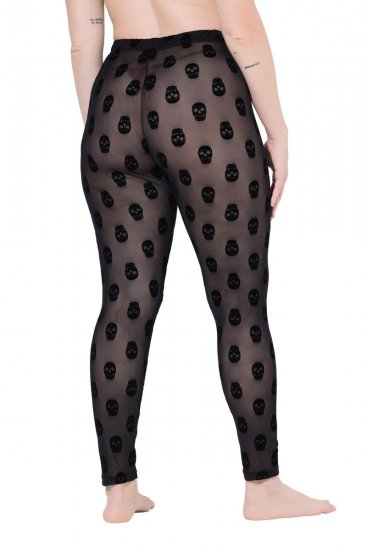 Ulla Popken 842886 Leggings de media con estampado Negro - Medias & calcetines - 
