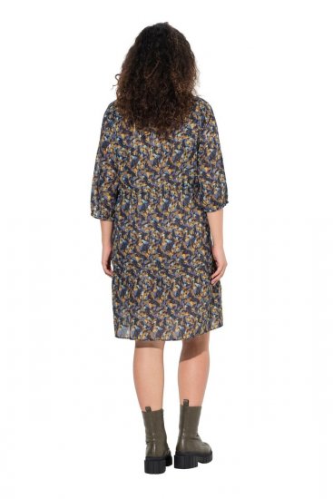 Ulla Popken 842936 Vestido de rayas con manga 3/4 Azul marino - Vestidos de noche - Vestidos de fiesta de gran talla