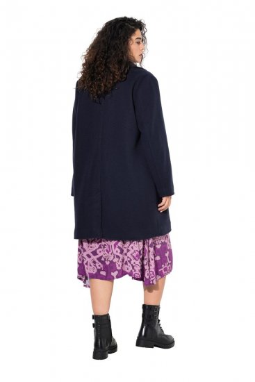 Ulla Popken 843058 Abrigo de lana Azul marino - Abrigos - Abrigos de talla grande