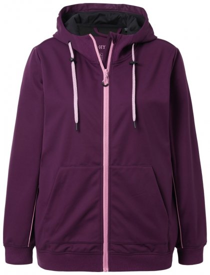 Ulla Popken 843186 Chaqueta softshell repelente al agua con reflectantes Burdeos - Chaquetas - Chaquetas para mujer en tallas grandes