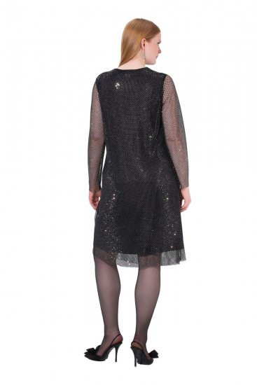 Ulla Popken 843232 Vestido de lentejuelas Gris - Vestidos de noche - Vestidos de fiesta de gran talla