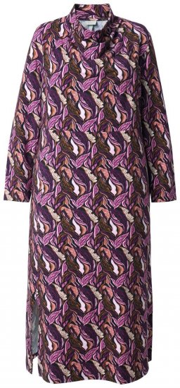 Ulla Popken 843358 Vestido de felpa estampado Ciruela - Vestidos sudadera - 