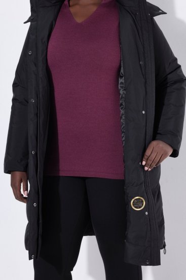 Ulla Popken SYMPATEX Triple Function Coat Black - Abrigos - Abrigos de talla grande