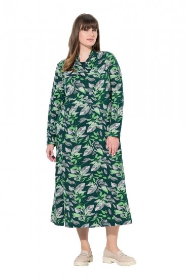 Ulla Popken 843496 Vestido de felpa estampado Coral - Vestidos sudadera - 