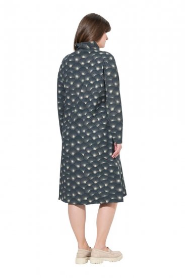 Ulla Popken 843506 Vestido de felpa estampado Negro - Vestidos sudadera - 