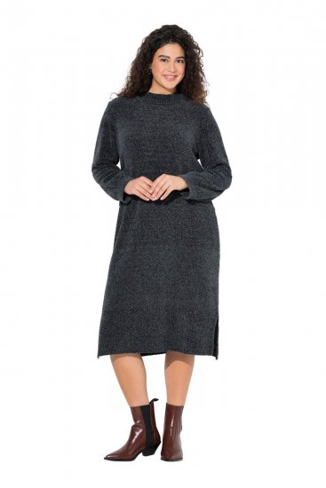 Ulla Popken 843592 Vestido de manga larga Antracita - Vestidos de punto - 