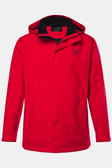 Jay-Pi 844210 Chubasquero con capucha plegable Rojo salsa - Chaquetas - Chaquetas Tallas Grandes 2XL-8XL