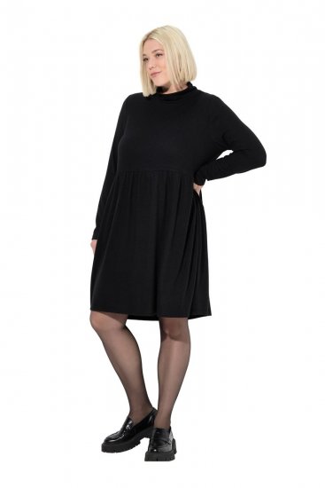 Ulla Popken 844233 Vestido de punto de manga larga Negro - Vestidos de punto - 
