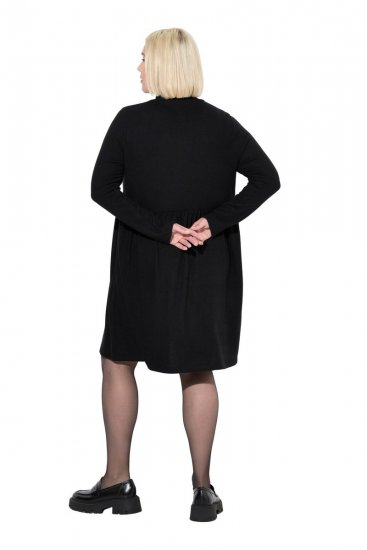Ulla Popken 844233 Vestido de punto de manga larga Negro - Vestidos de punto - 