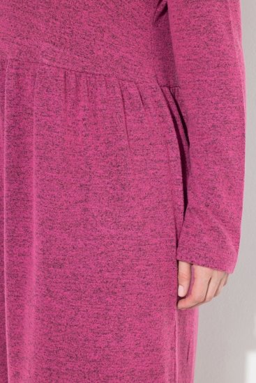 Ulla Popken 844233 Vestido de punto de manga larga Rojo baya - Vestidos de punto - 