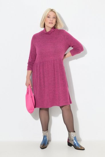 Ulla Popken 844233 Vestido de punto de manga larga Rojo baya - Vestidos de punto - 