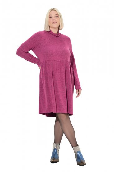 Ulla Popken 844233 Vestido de punto de manga larga Rojo baya - Vestidos de punto - 